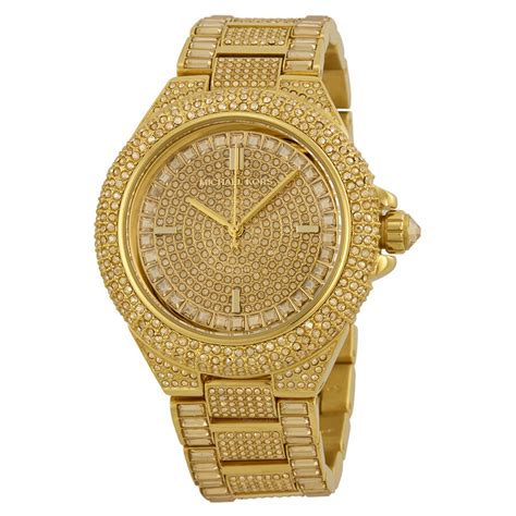 michael kors camille crystal encrusted chronograph watch|michael kors camille watch.